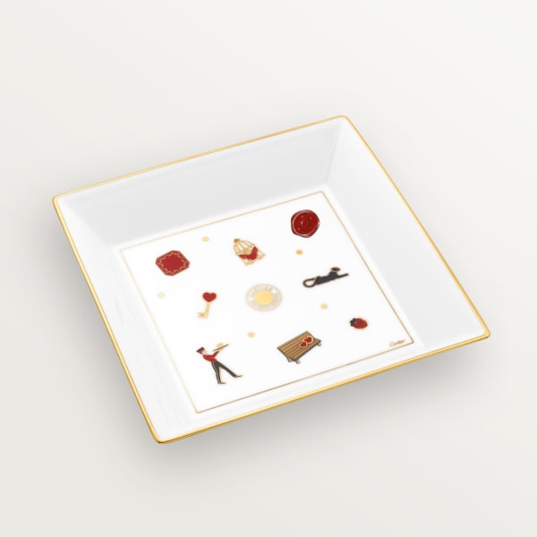 CROG000489 - Diabolo de Cartier trinket tray, medium model - Porcelain -  Cartier