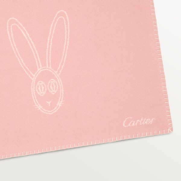 Cartier Baby rabbit blanket Merino wool and cashmere
