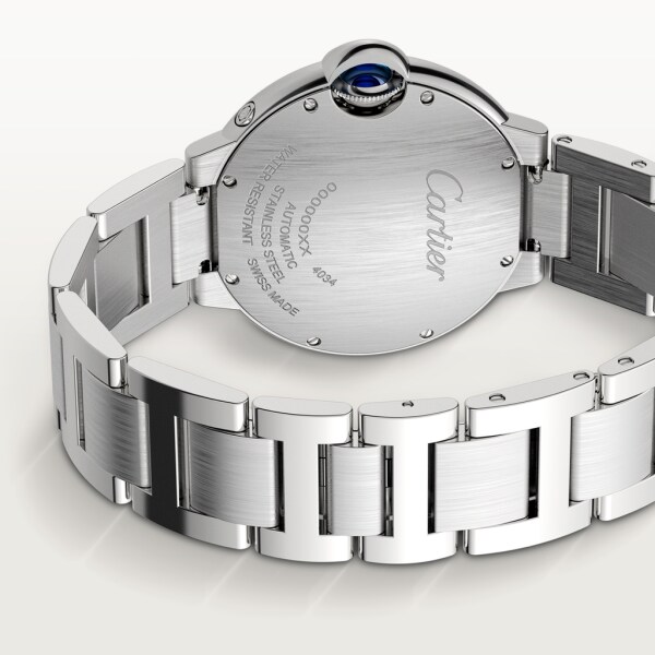 Ballon Bleu de Cartier watch 37mm, automatic movement, steel