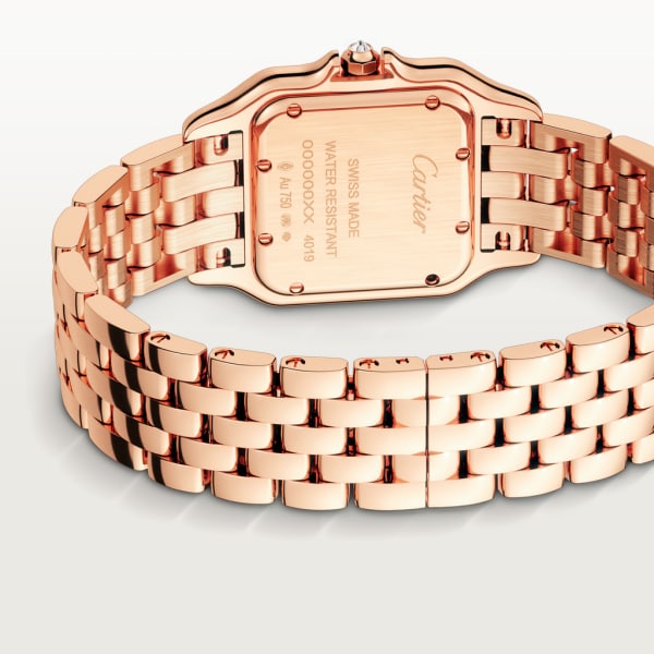 Panthère de Cartier watch Medium model, quartz movement, rose gold, diamonds