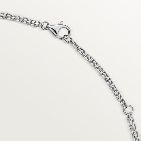 Love necklace, 2 diamonds White gold, diamonds