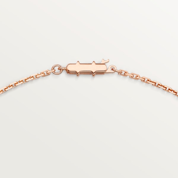 Love necklace, paved Rose gold, diamonds