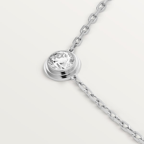 Cartier d'Amour necklace, large model White gold, diamond