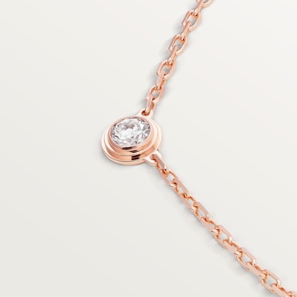 Cartier d'Amour necklace, small model Rose gold, diamond