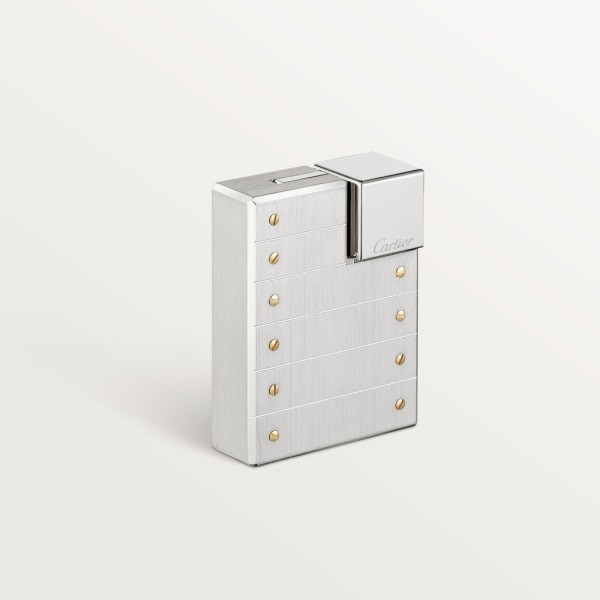 Santos de Cartier lighter Brushed palladium-finish metal with gold-finish screw motif