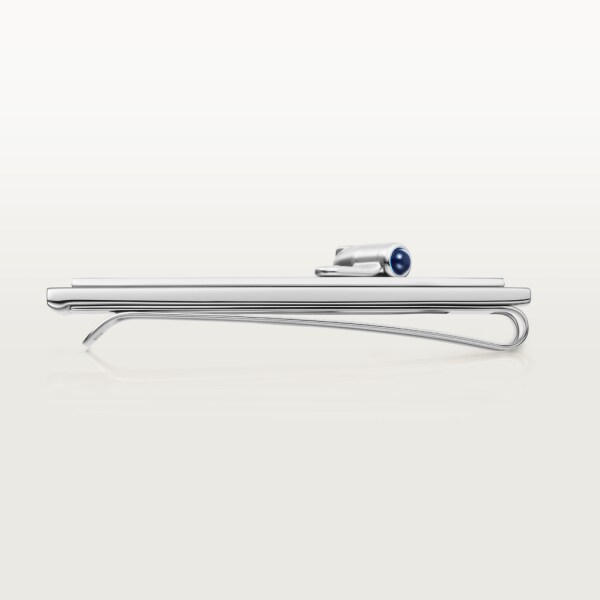 Santos de Cartier money clip Palladium-finish stainless steel, synthetic blue spinel