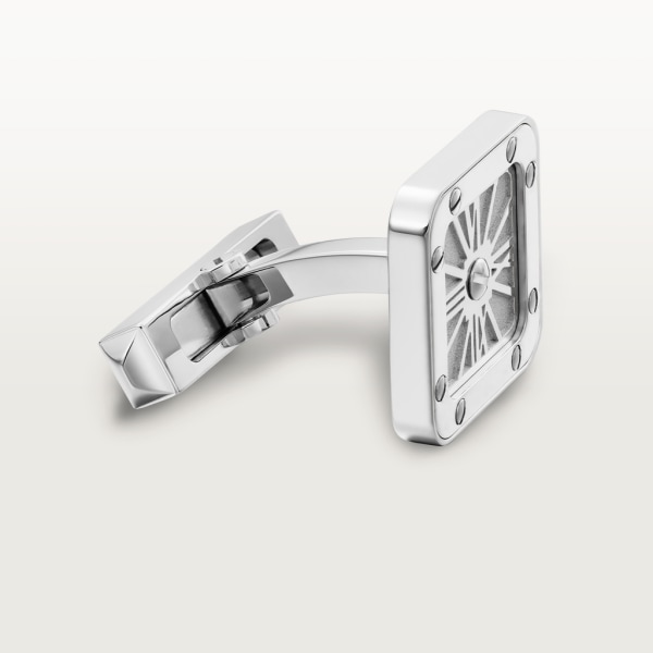 Santos de Cartier cufflinks Sterling silver, palladium finish