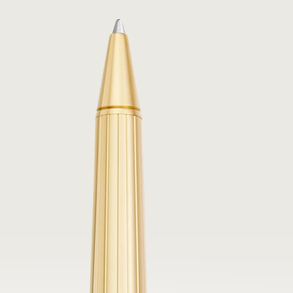 Santos de Cartier ballpoint pen Large model, engraved metal, gold finish