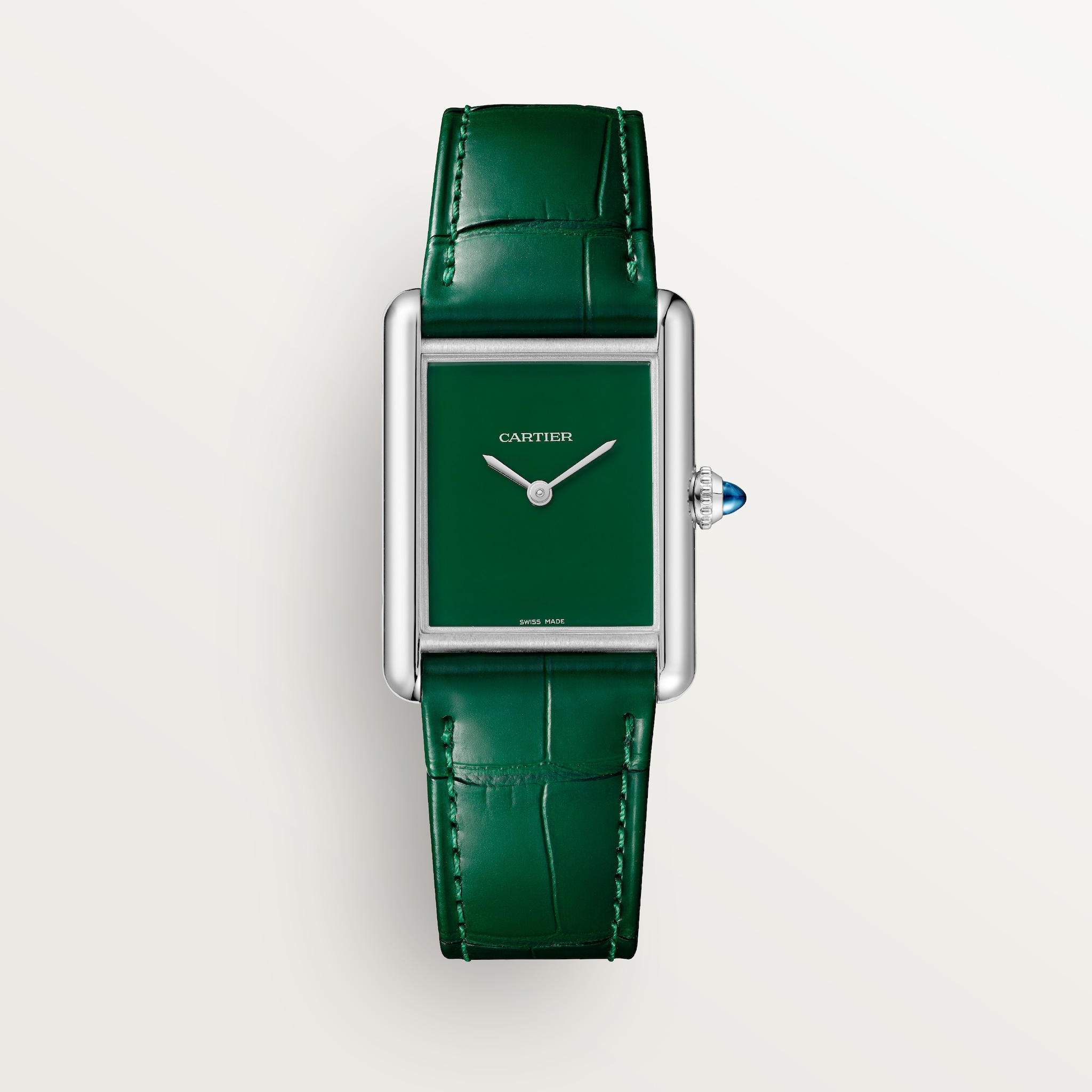 Tank Must de Cartier-horlogeLarge model, quartz movement, steel, leather