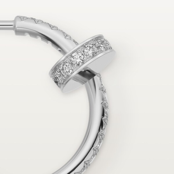 Juste un Clou earrings White gold, diamonds