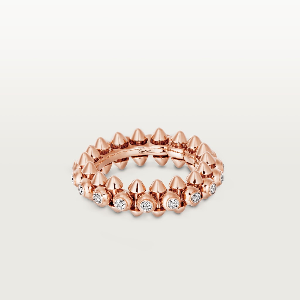 Clash de Cartier ring, medium model, diamondsRose gold, diamonds