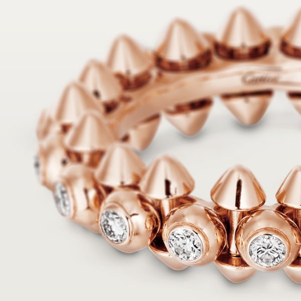 Clash de Cartier ring, medium model, diamonds Rose gold, diamonds
