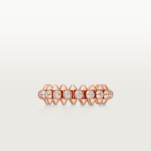 Clash de Cartier ring, medium model, diamonds Rose gold, diamonds