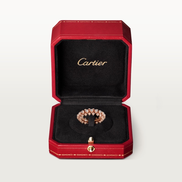 Clash de Cartier ring, medium model, diamonds Rose gold, diamonds
