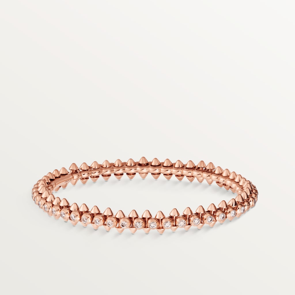 Clash de Cartier bracelet, medium model, diamondsRose gold, diamonds