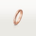 C de Cartier wedding ring, width 3 mm, 1 diamond Rose gold, diamond