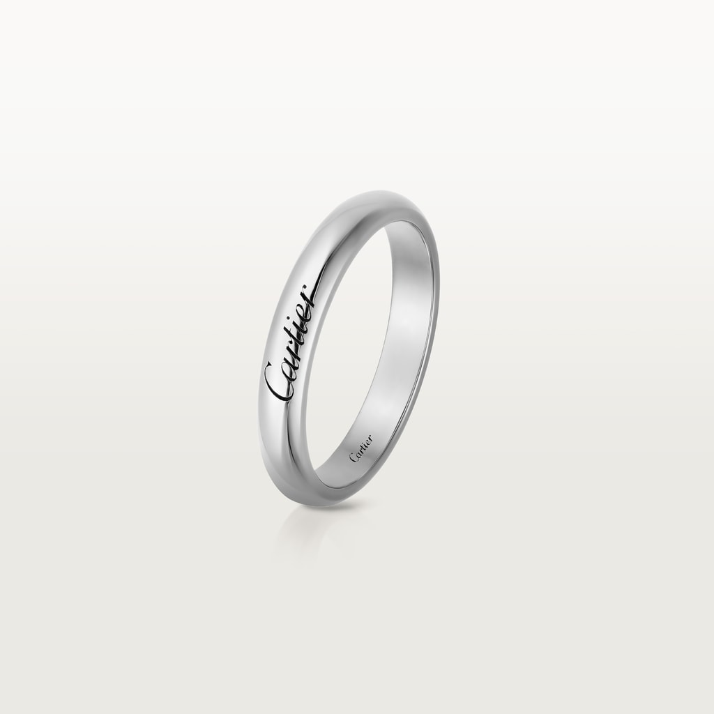 C de Cartier wedding band, 3 mm widthPlatinum