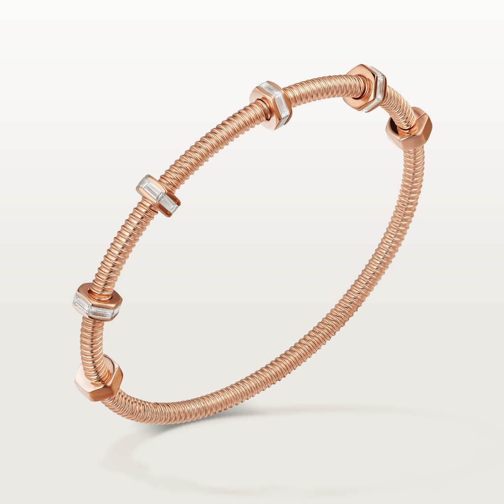 Ecrou de Cartier bracelet, diamondsRose gold, diamonds