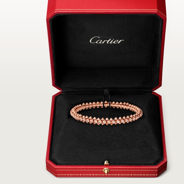 Clash de Cartier bracelet, medium model, diamonds Rose gold, diamonds
