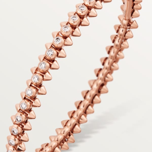 Clash de Cartier bracelet, medium model, diamonds Rose gold, diamonds