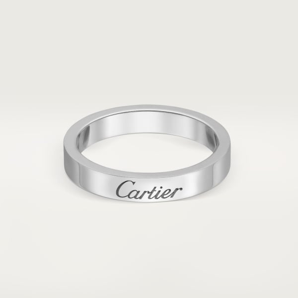 C de Cartier wedding ring, width 3 mm Platinum