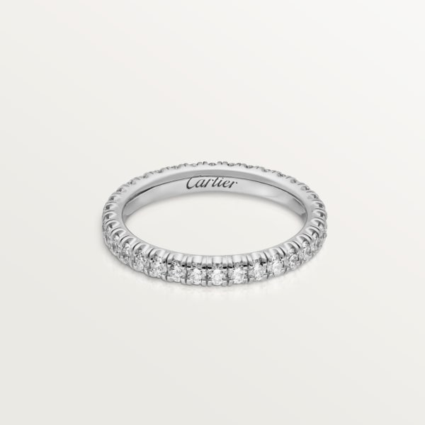 Etincelle de Cartier wedding ring, width 2 mm, paved White gold, diamonds