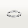 Ballerine wedding ring, width 2.4 mm, paved  Platinum, diamonds