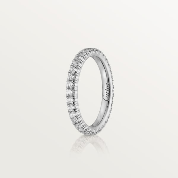 Etincelle de Cartier wedding ring, width 2 mm, paved White gold, diamonds