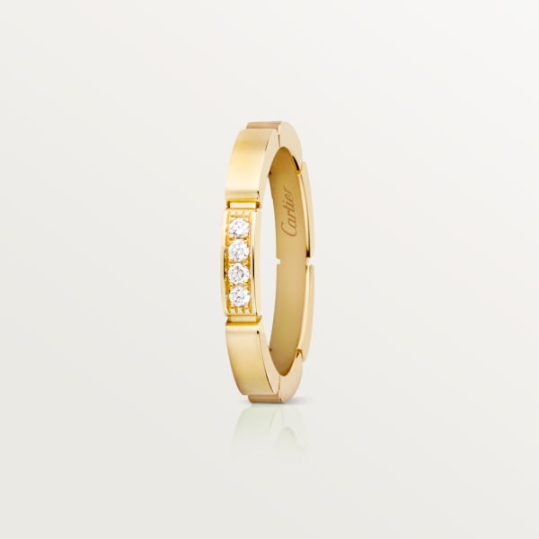 Maillon Panthère wedding ring, 4 diamonds Yellow gold, diamonds