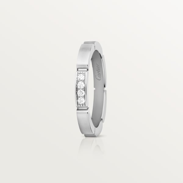 Maillon Panthère wedding ring, 4 diamonds White gold, diamonds