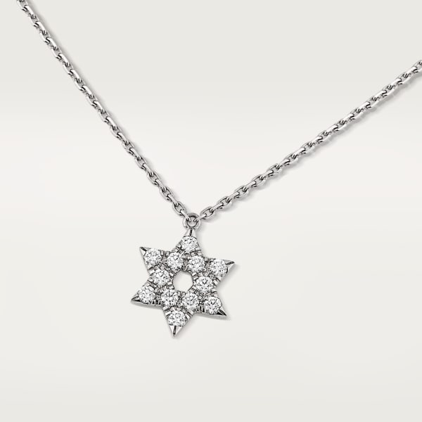 Symbol necklace White gold, diamonds
