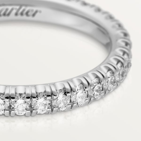Etincelle de Cartier wedding ring, width 2 mm, paved White gold, diamonds