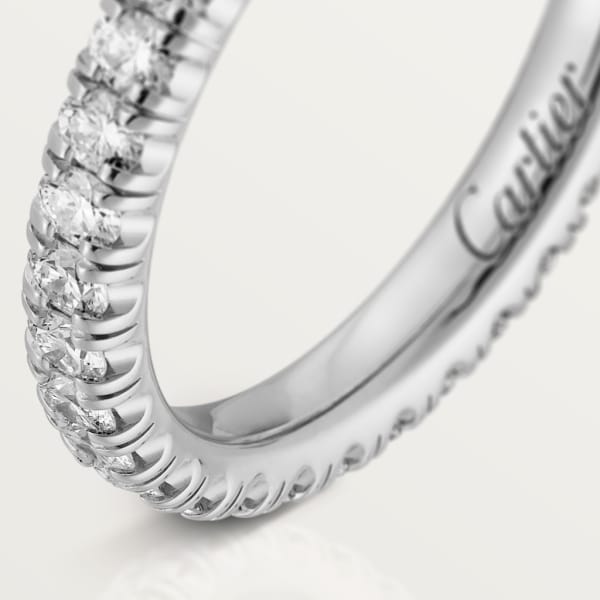 Etincelle de Cartier wedding ring, width 2 mm, paved White gold, diamonds