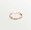 Cartier d'Amour wedding ring, width 2.3 mm, paved Rose gold, diamonds