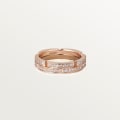 Maillon Panthère wedding ring, two rows, semi-paved Rose gold, diamonds