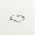 Ballerine wedding ring, width 2 mm, 3 diamonds  Platinum, diamonds