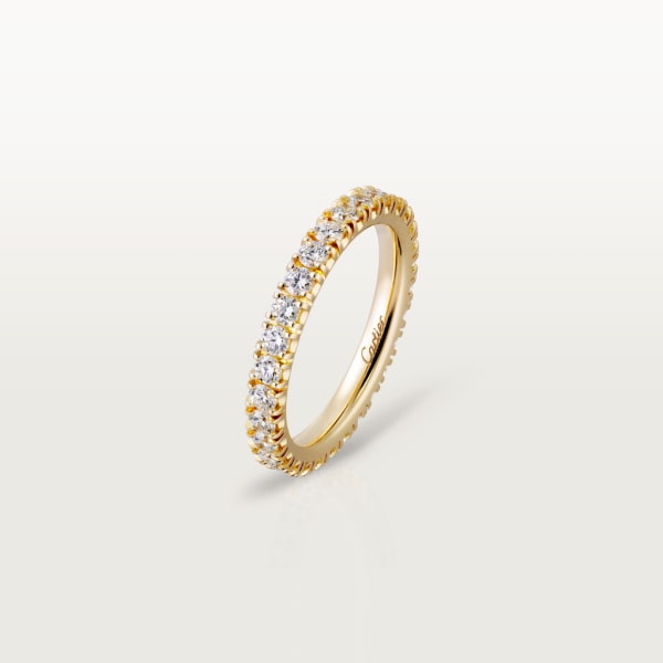 Etincelle de Cartier wedding ring, width 2.6 mm, paved Yellow gold, diamonds