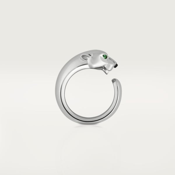 Panthère de Cartier ring, medium model White gold, tsavorite garnets, onyx