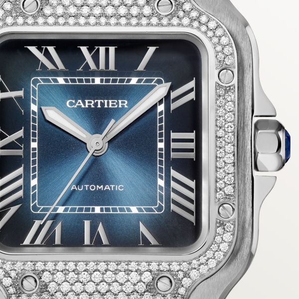 Cartier Santos De Cartier Large Blue Dial WSSA0030 Full, 49% OFF