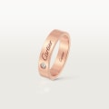 C de Cartier wedding ring, width 4 mm, 1 diamond Rose gold, diamond