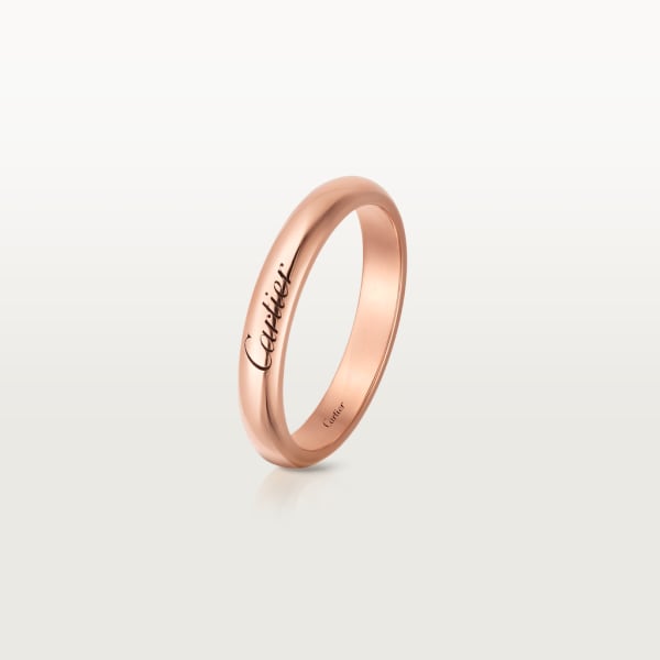 C de Cartier wedding ring, width 3 mm Rose gold