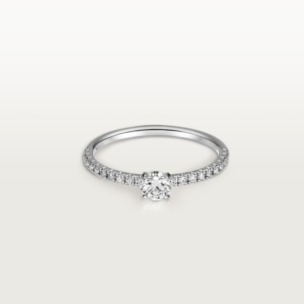 Etincelle de Cartier solitaire, brilliant-cut diamond, paved   Platinum, diamonds