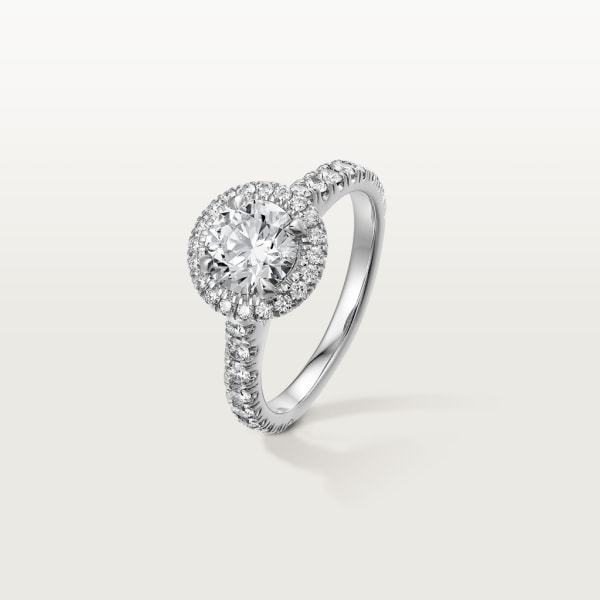 Cartier Destinée solitaire, brilliant-cut diamond, paved   Platinum, diamonds