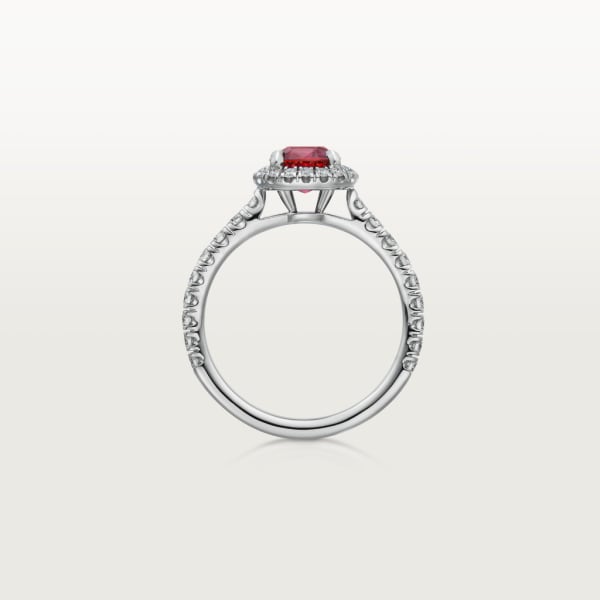 Cartier Destinée Solitaire with coloured stone Platinum , rubies, diamond