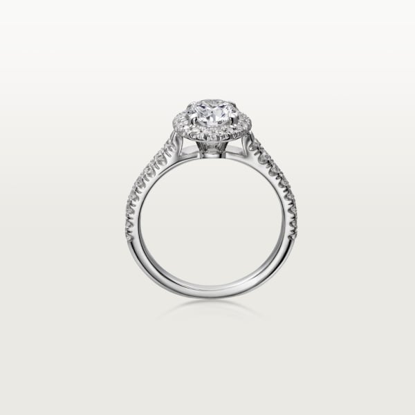 Cartier Destinée solitaire, brilliant-cut diamond, paved   Platinum, diamonds