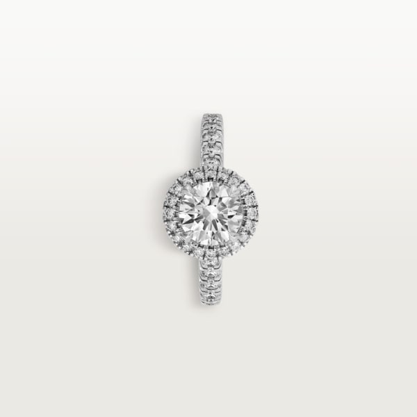 Cartier Destinée solitaire, brilliant-cut diamond, paved   Platinum, diamonds