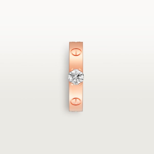Love solitaire, brilliant-cut diamond Rose gold, diamond