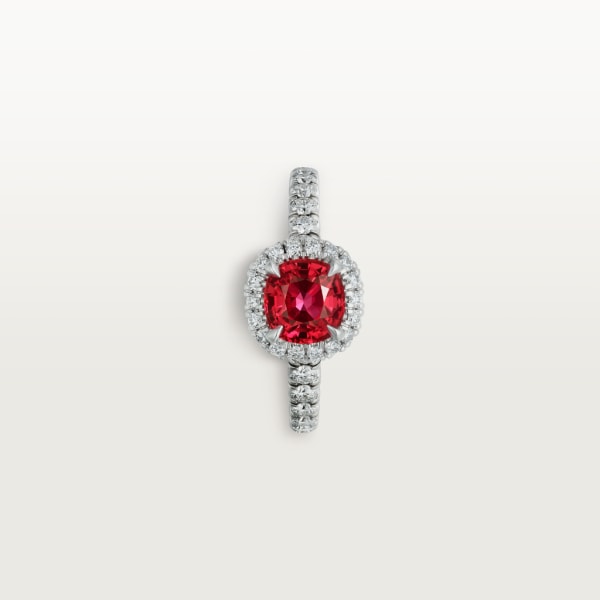Cartier Destinée Solitaire with coloured stone Platinum , rubies, diamond