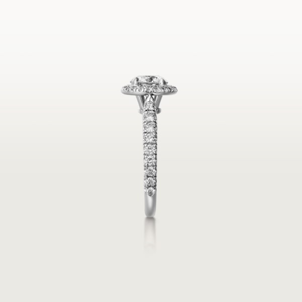 Cartier Destinée solitaire, brilliant-cut diamond, paved   Platinum, diamonds