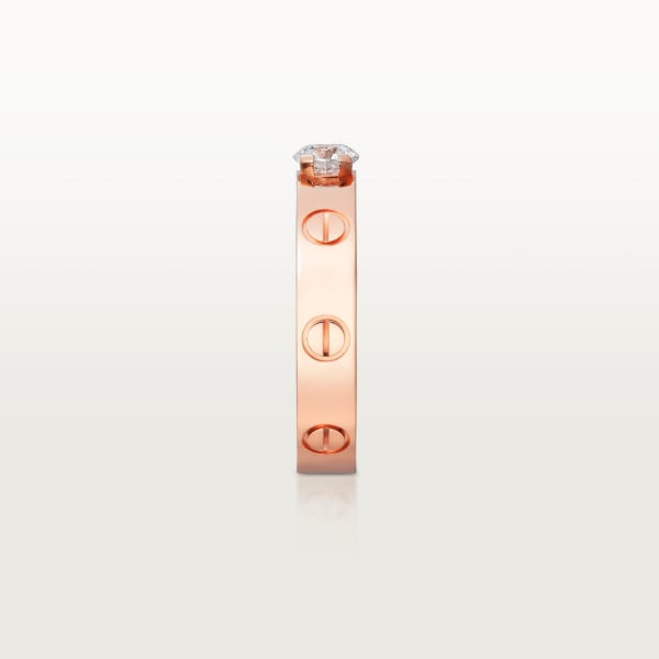 Love solitaire, brilliant-cut diamond Rose gold, diamond